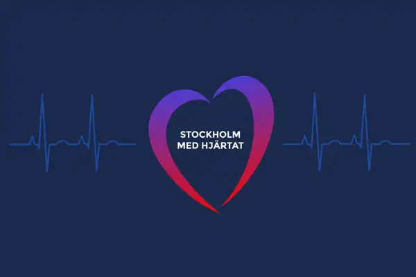 Stockholm med Hjärtat dator