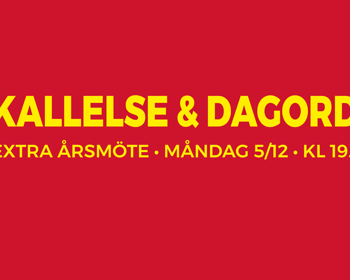 KALLELSE O DAGORDNING