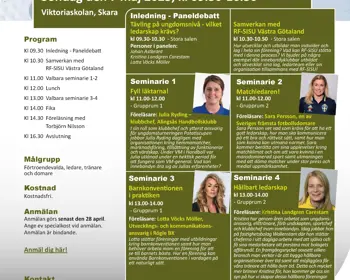 Inbjudan innebandysymposium 7 maj 2023